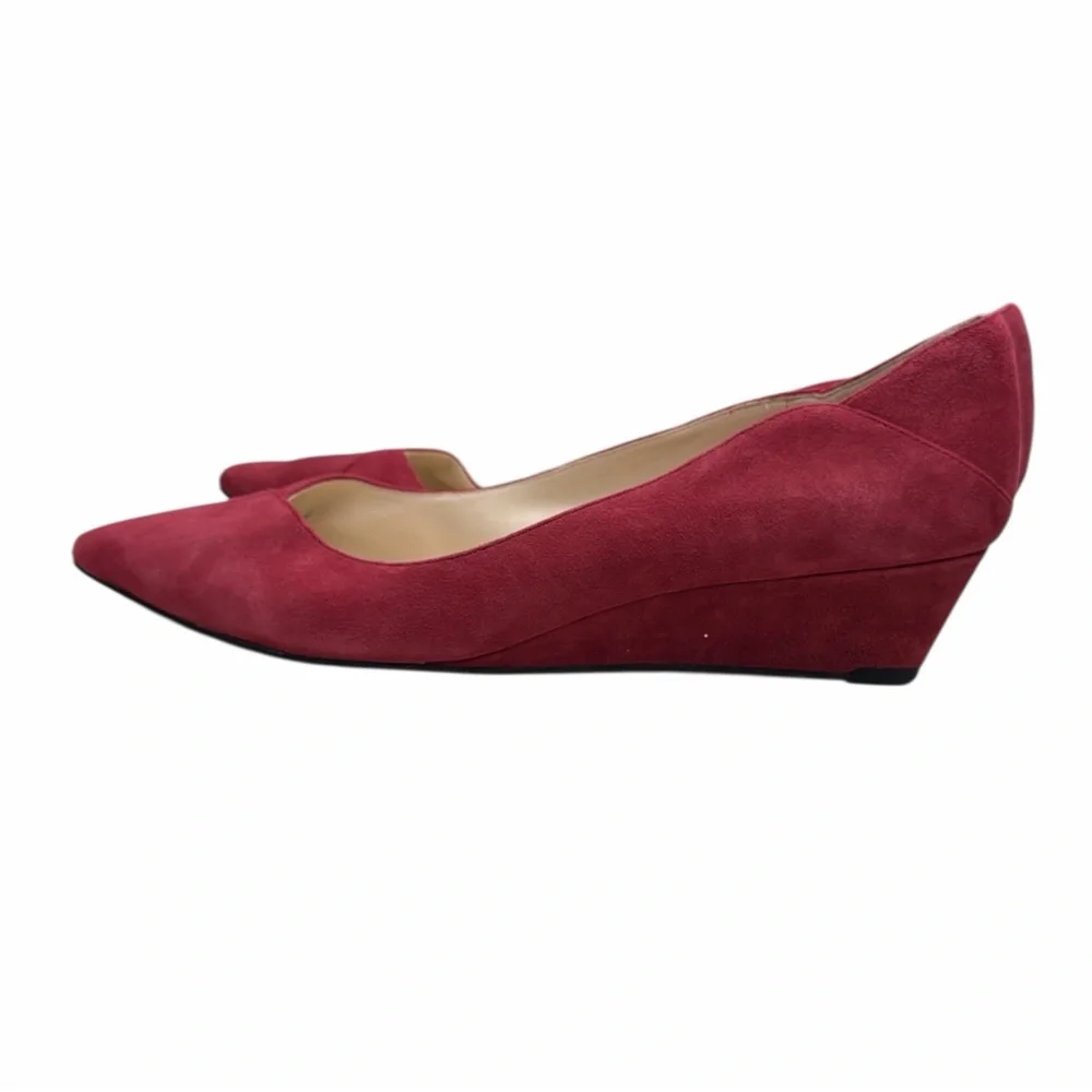 Nine West Edwick Red Low Wedge Heels